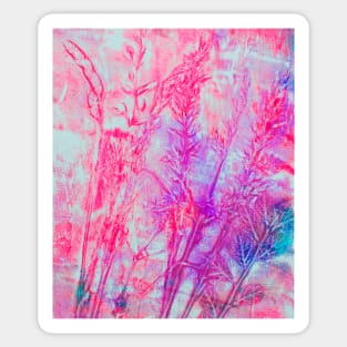 Love Reiki Pink Neon Grasses - Angel Reiki Sticker